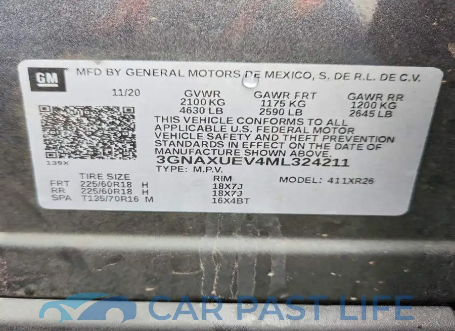 3GNAXUEV4ML324211# 13