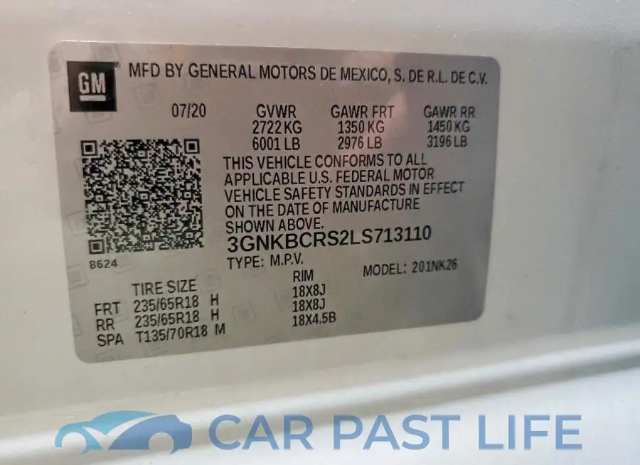 3GNKBCRS2LS713110# 14