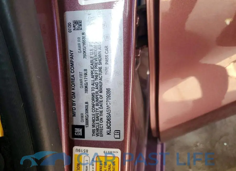 KL8CD6SA5MC709286# 12