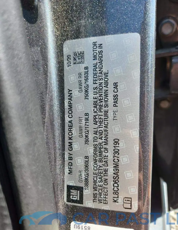 KL8CD6SA9MC730190# 13