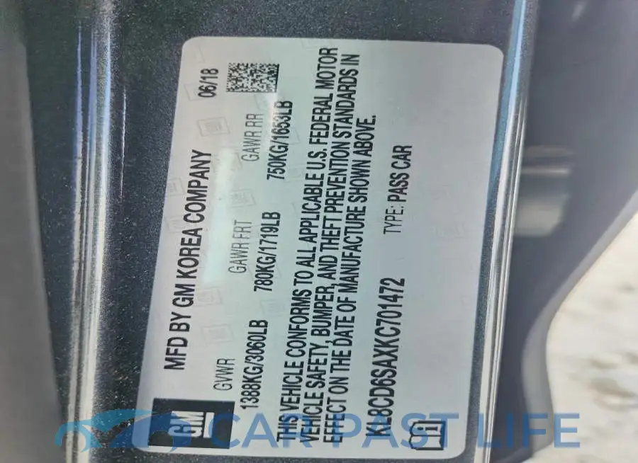 KL8CD6SAXKC701472# 12
