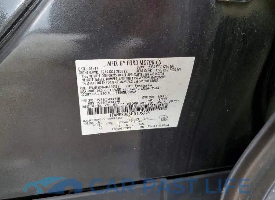1FAHP2D86HG105595# 12