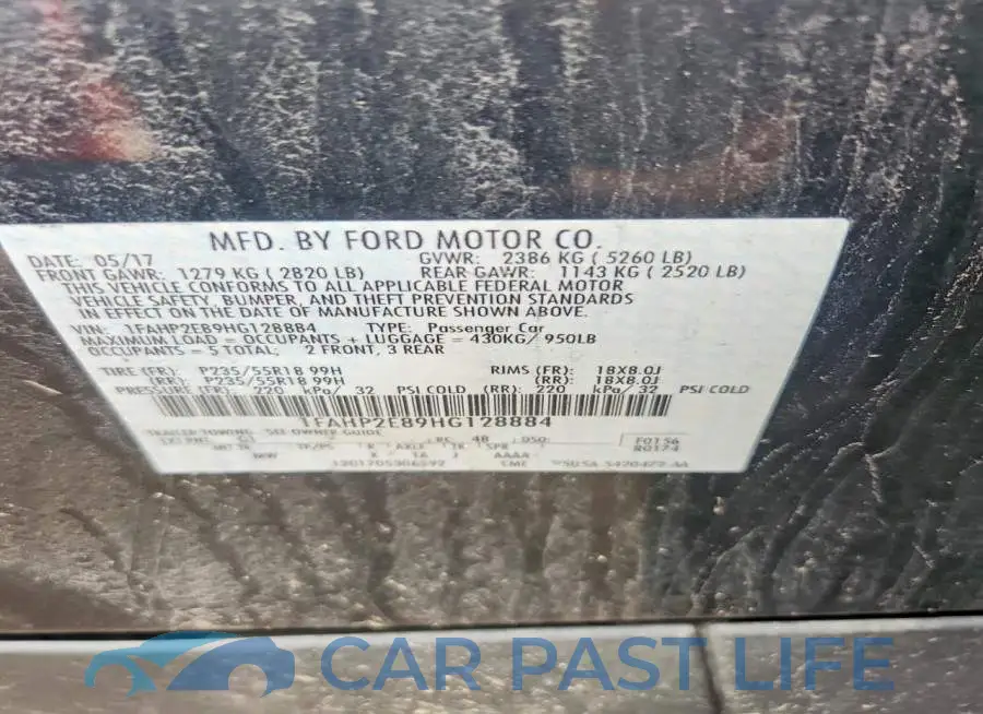 1FAHP2E89HG128884# 12