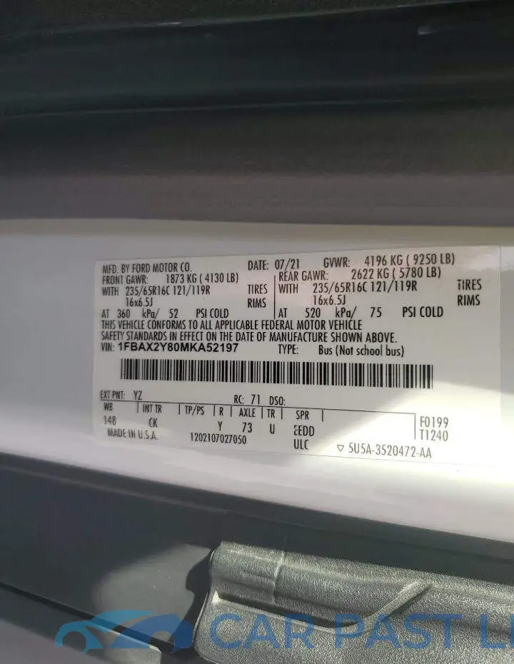 1FBAX2Y80MKA52197# 14