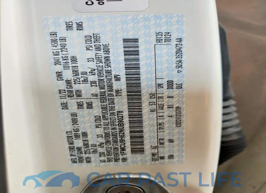 1FMCU9H62NUB90278# 13