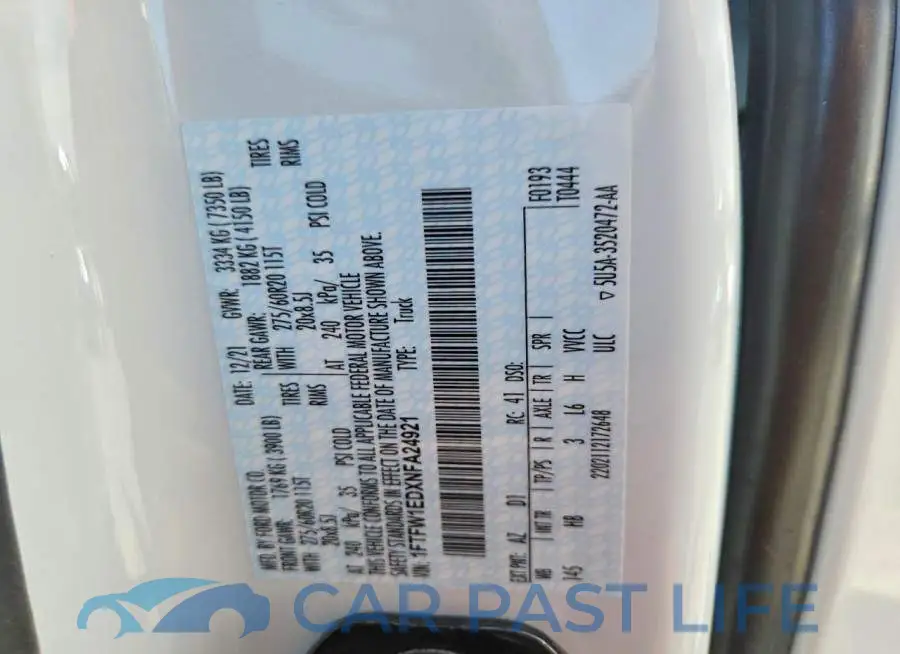 1FTFW1EDXNFA24921# 12