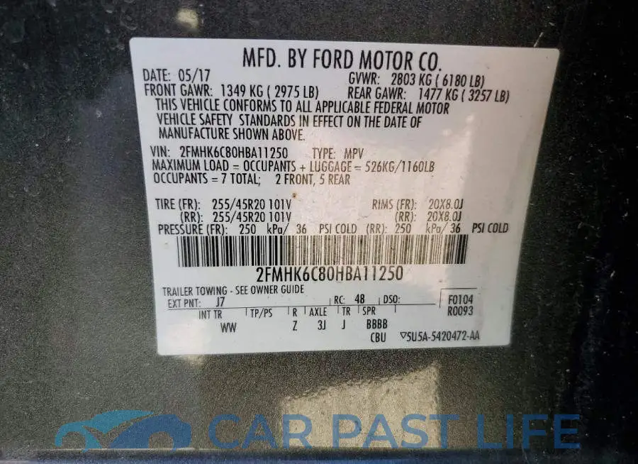2FMHK6C80HBA11250# 13
