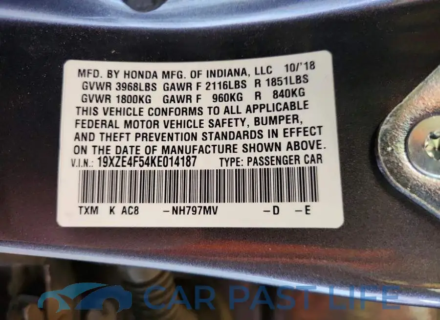 19XZE4F54KE014187# 12