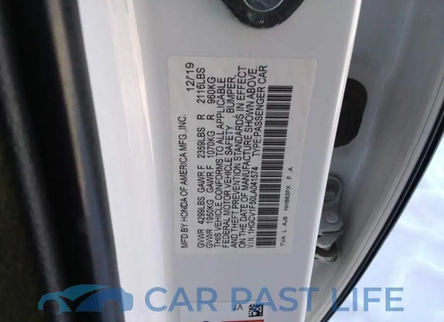 1HGCV1F50LA041574# 12
