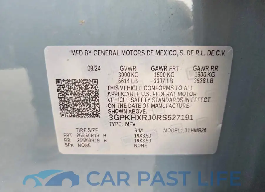 3GPKHXRJ0RS527191# 12