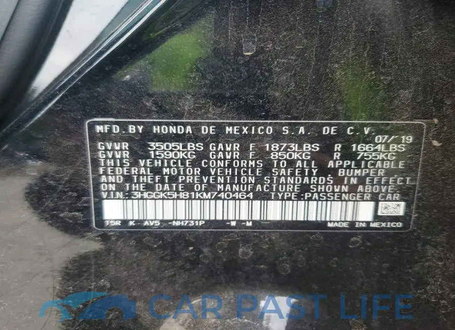 3HGGK5H81KM740464# 12