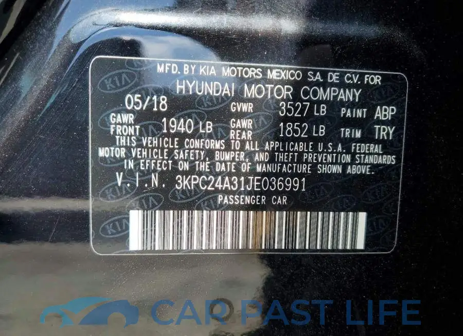 3KPC24A31JE036991# 12