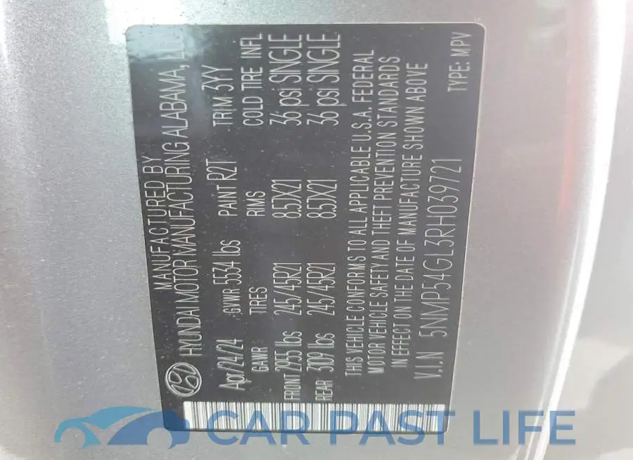 5NMP54GL3RH039721# 13