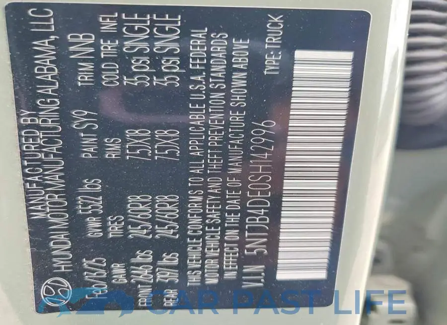 5NTJB4DE0SH142996# 12