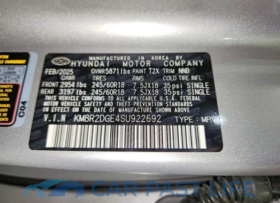 KM8R2DGE4SU922692# 13