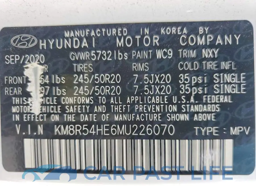 KM8R54HE6MU226070# 14