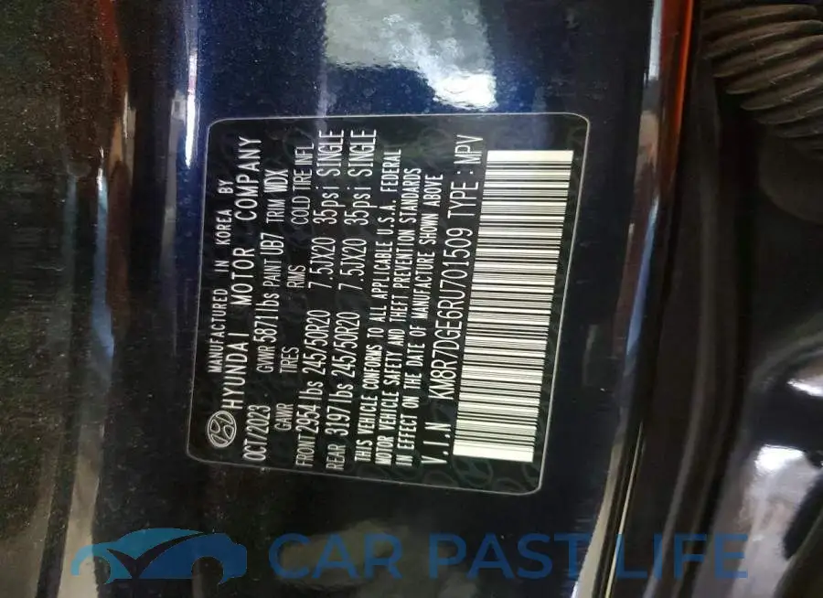 KM8R7DGE6RU701509# 13