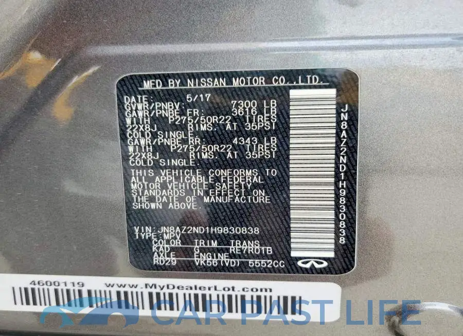 JN8AZ2ND1H9830838# 13