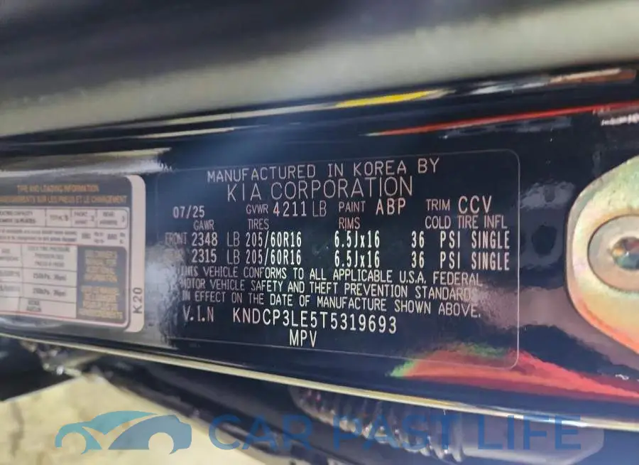 KNDCP3LE5T5319693# 12