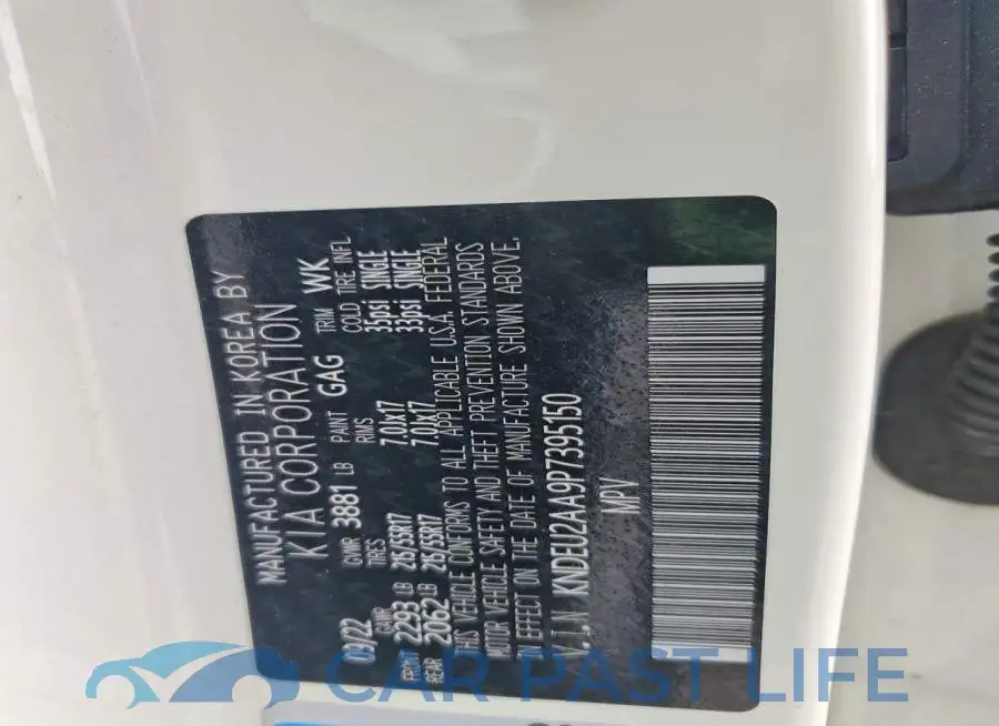 KNDEU2AA9P7395150# 13