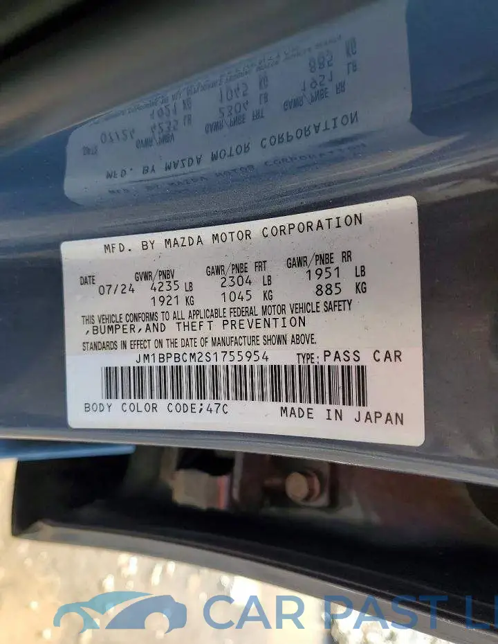 JM1BPBCM2S1755954# 12