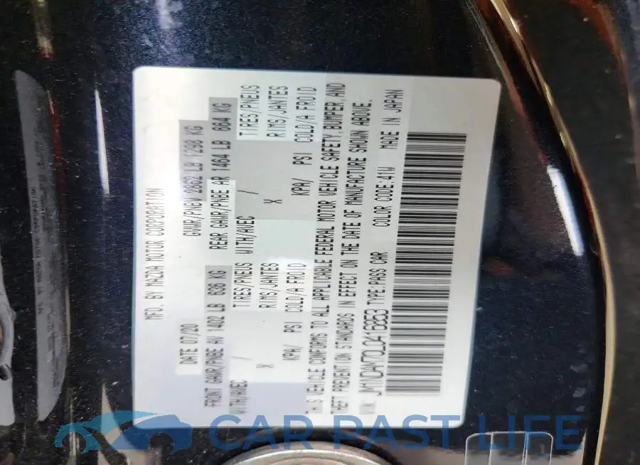 JM1NDAM70L0416853# 12