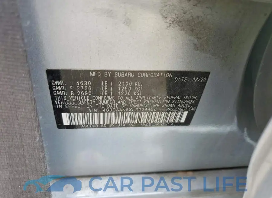 4S3BWAN6XL3024450# 12