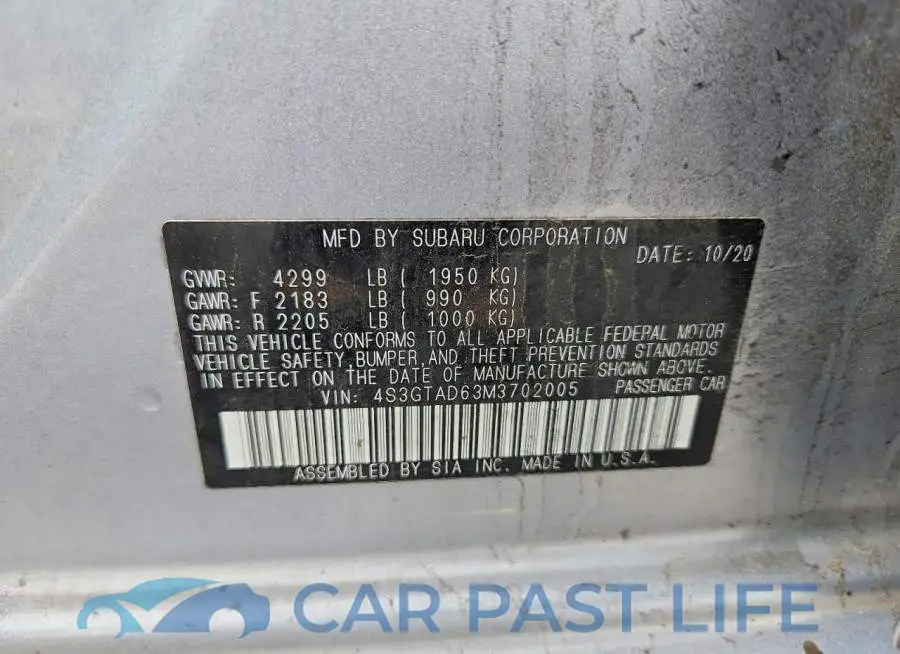 4S3GTAD63M3702005# 12