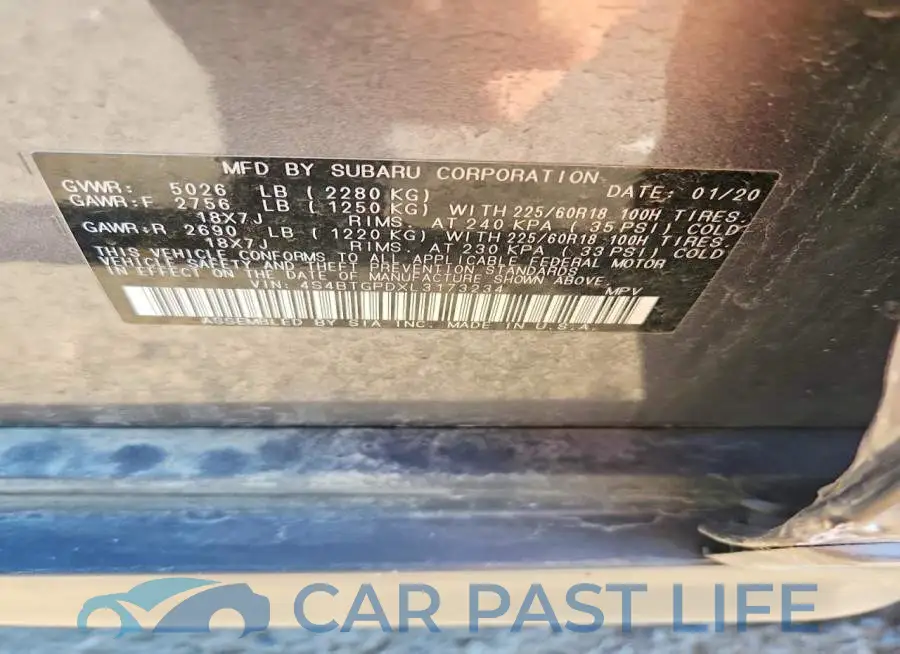 4S4BTGPDXL3173234# 12