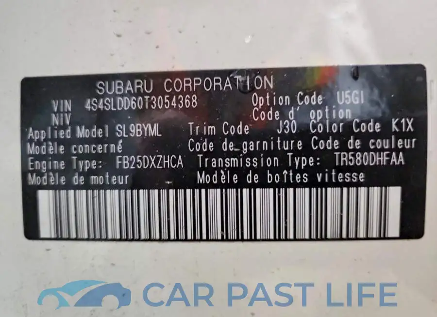 4S4SLDD60T3054368# 13