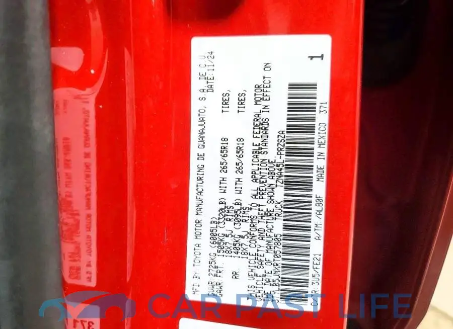 3TYLB5JNXRT057805# 12