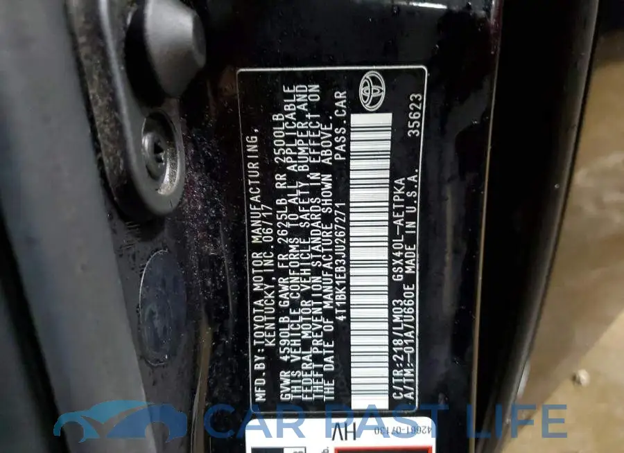 4T1BK1EB3JU267271# 12