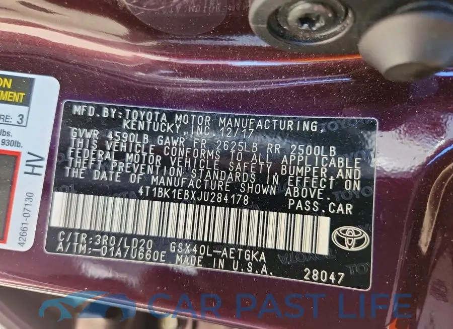 4T1BK1EBXJU284178# 12