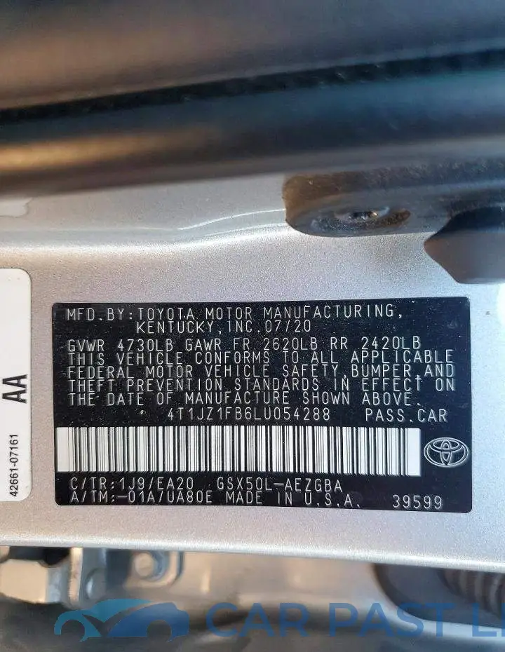 4T1JZ1FB6LU054288# 13