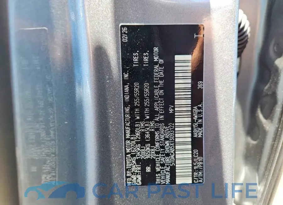 5TDACAB5XTS093122# 14