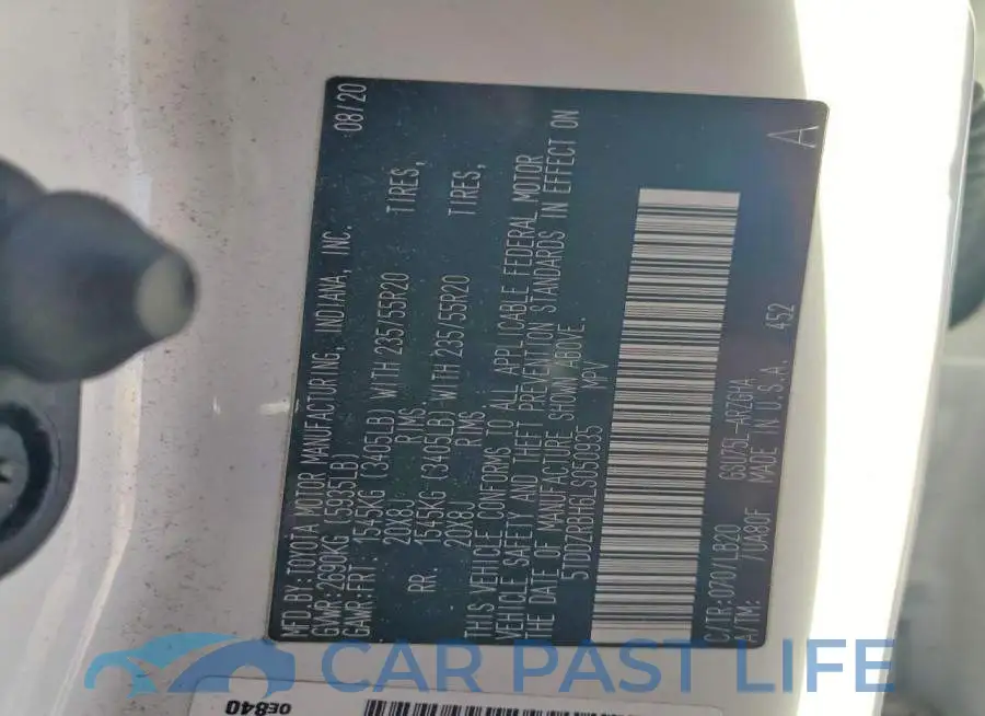 5TDDZRBH6LS050935# 13
