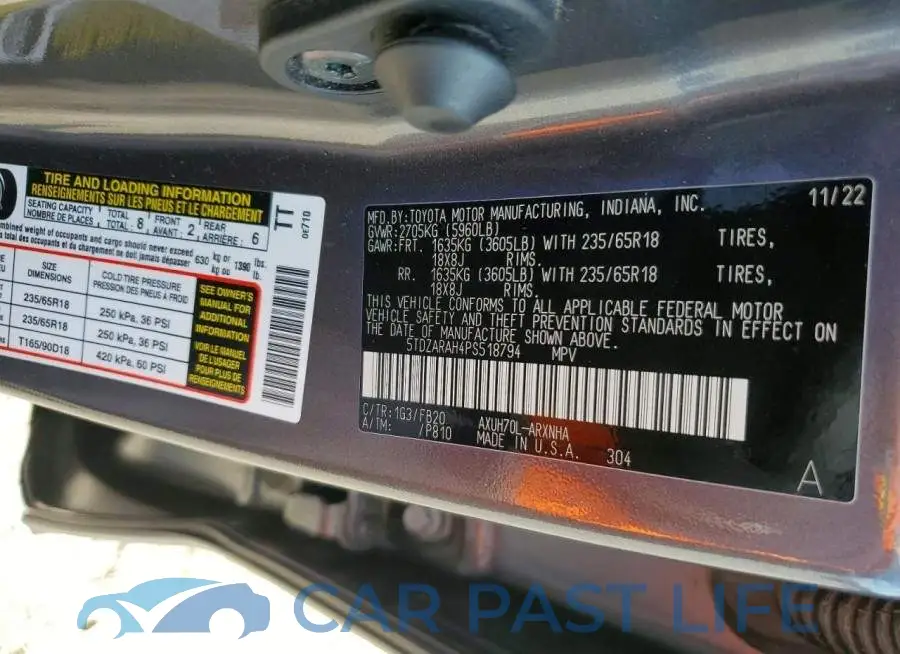 5TDZARAH4PS518794# 12