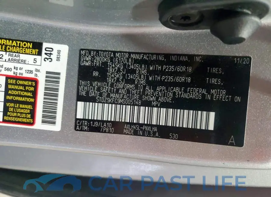 5TDZSKFC9MS005148# 14