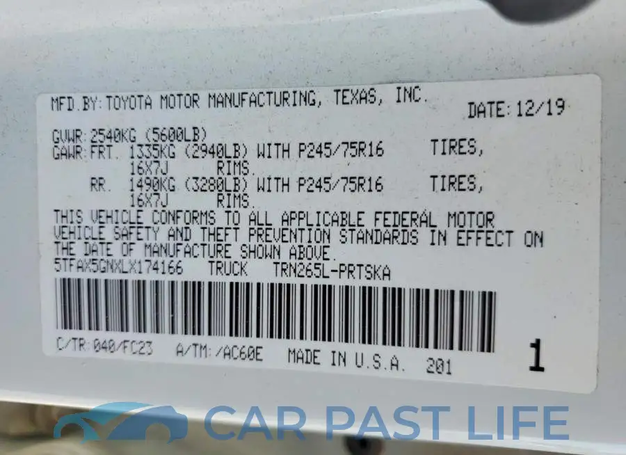 5TFAX5GNXLX174166# 13