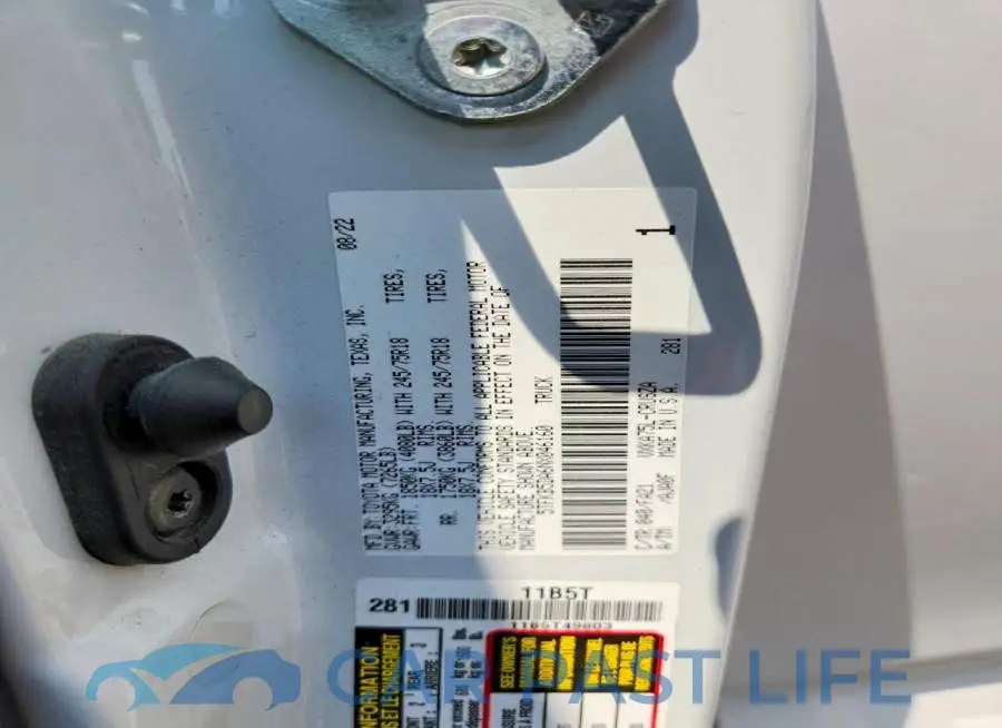 5TFKB5DA6NX046160# 12