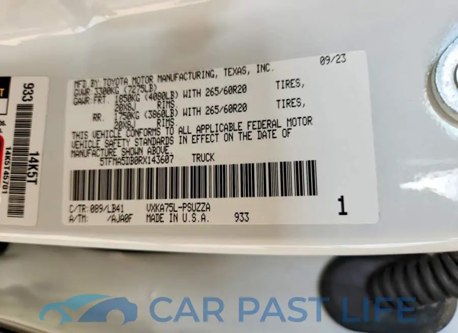 5TFMA5DB0RX143607# 12