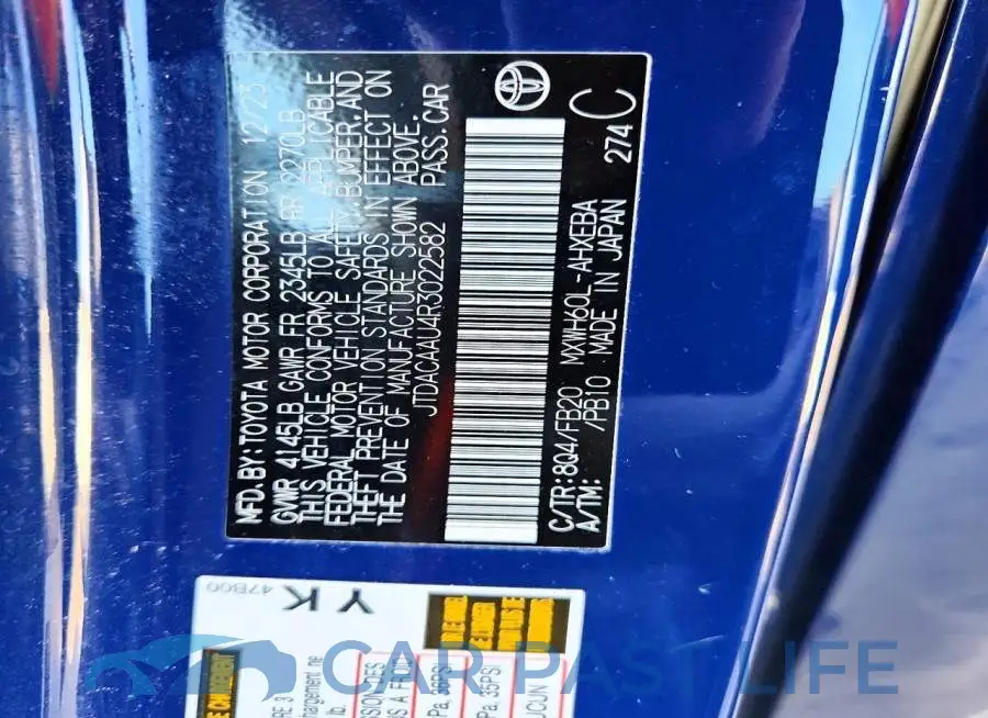 JTDACAAU4R3022582# 12