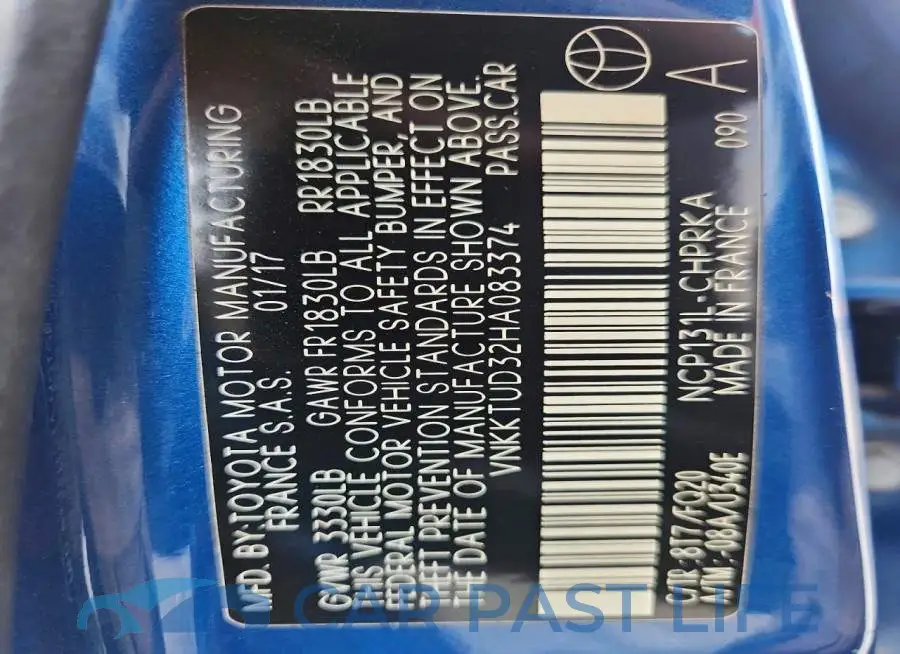 VNKKTUD32HA083374# 12