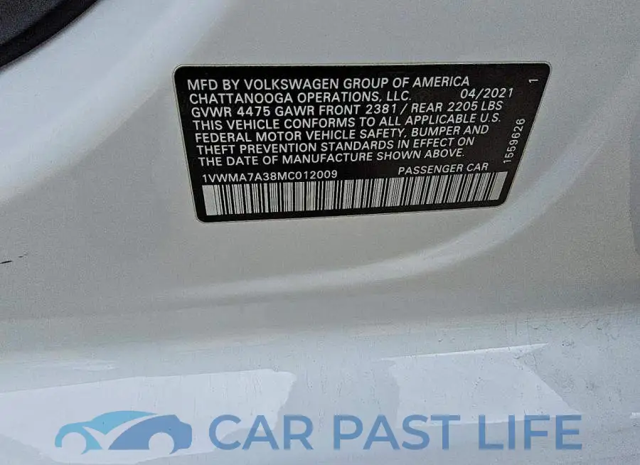 1VWMA7A38MC012009# 12