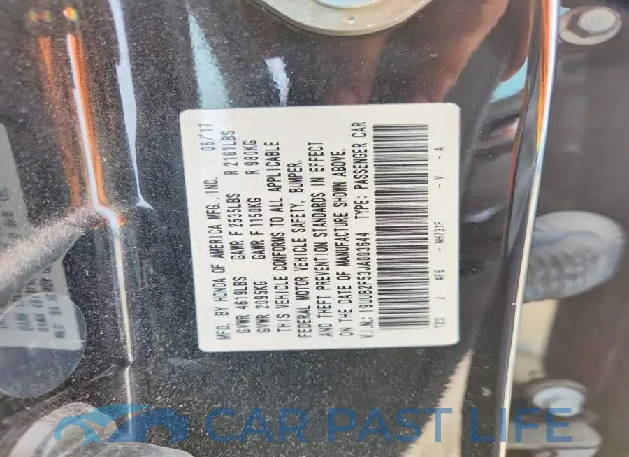 19UUB2F53JA003644# 12