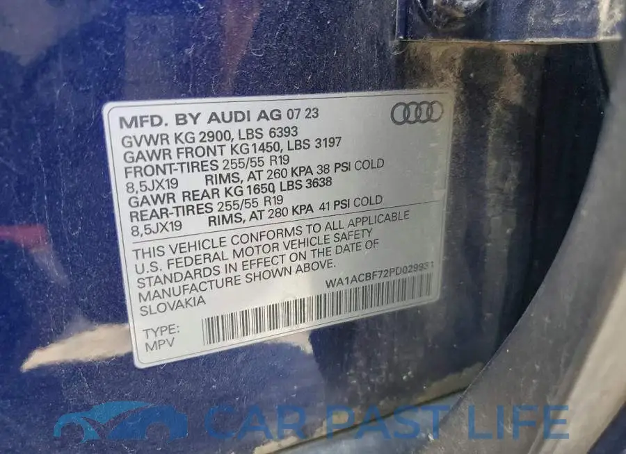 WA1ACBF72PD029931# 13