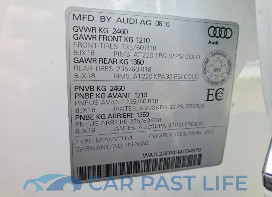 WA1L2AFP4HA034976# 13