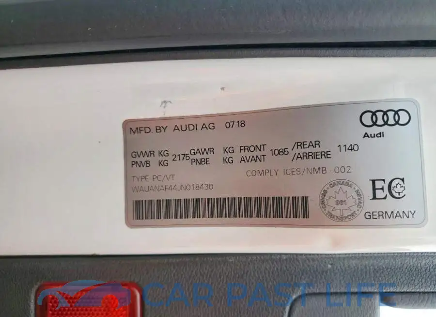 WAUANAF44JN018430# 13