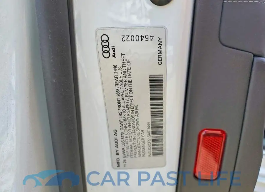 WAUC4CF51SA011444# 12