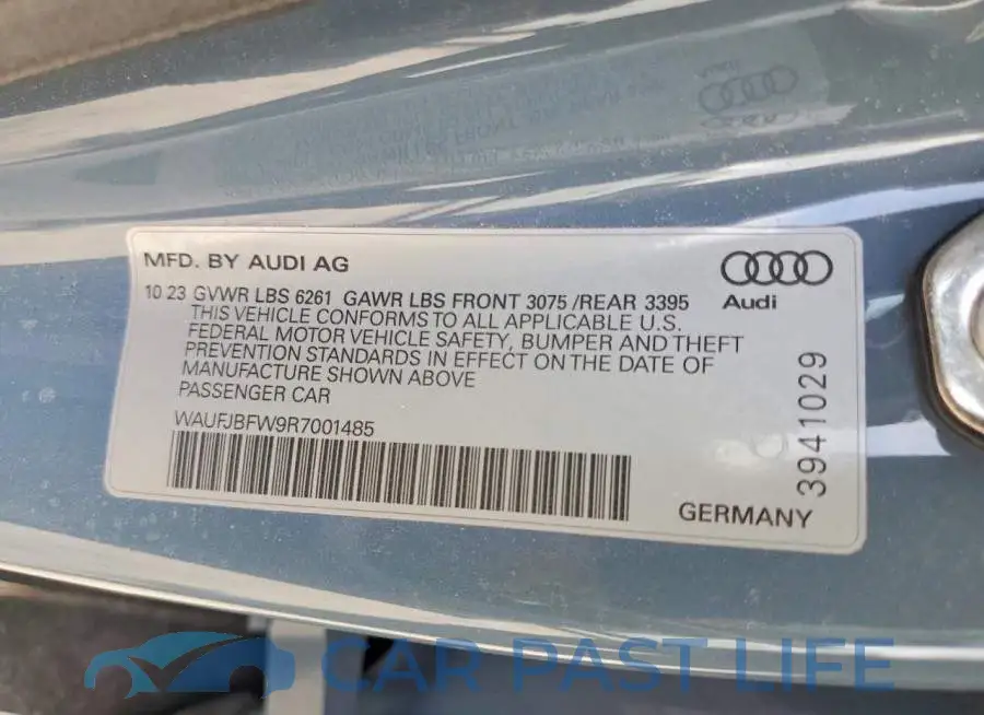 WAUFJBFW9R7001485# 12